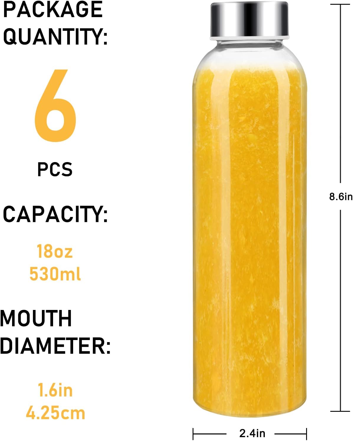 Nutrimacro™ - Glass Juice Bottles